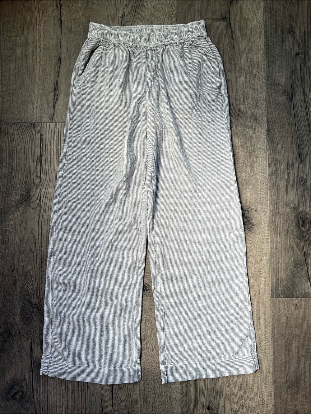 Wide Leg Linen Blend Pants